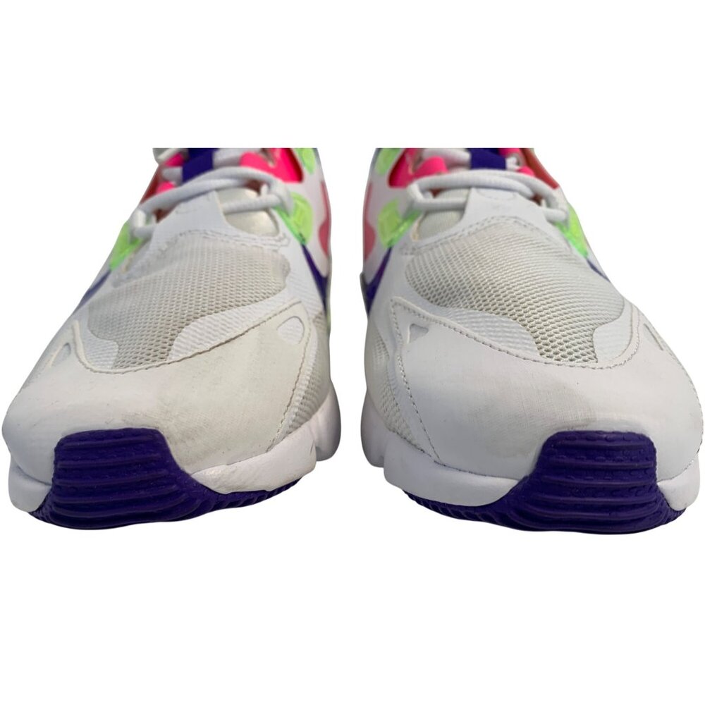 Nike Air Max Womens Sneakers 6.5 White neon Mesh Lace-Up Athletic Shoes 8969 - Picture 9 of 11